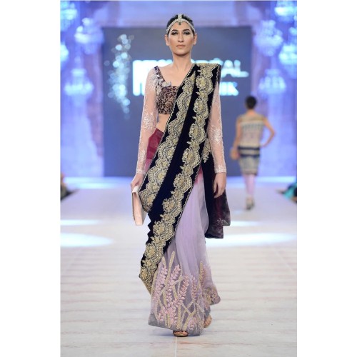 Black Thistle Scilla Saree