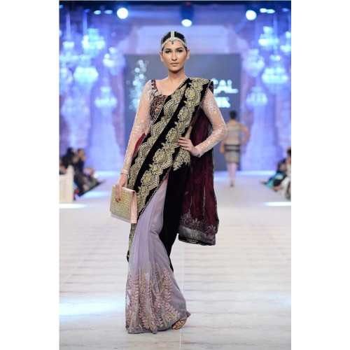 Black Thistle Scilla Saree