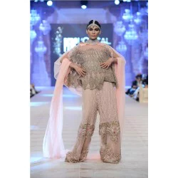 Light Pink Scilla Cape Top Sharara