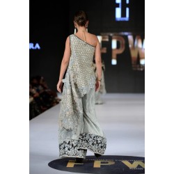 Ash Gray Scilla Asymmetrical Shirt and Sharara