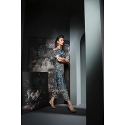 Queen Blue Scilla Halter Cape Shirt