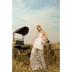 White Scilla One Shoulder Shirt