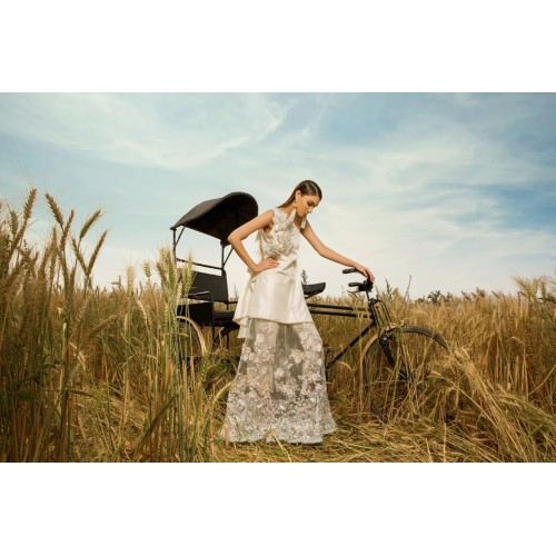 White Scilla One Shoulder Shirt