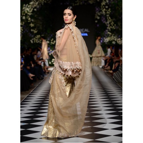 Peach Puff Scilla Cape Lehenga Choli