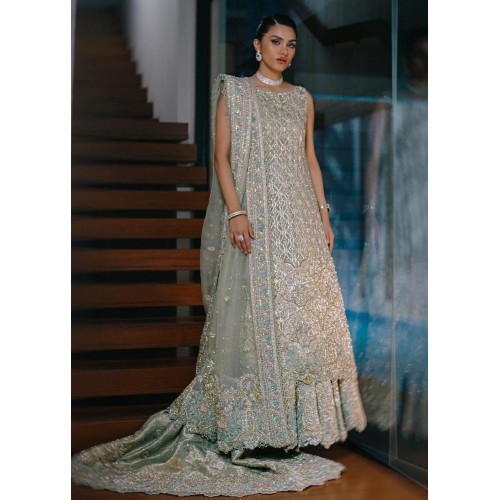 Ash Gray Scilla Lehenga