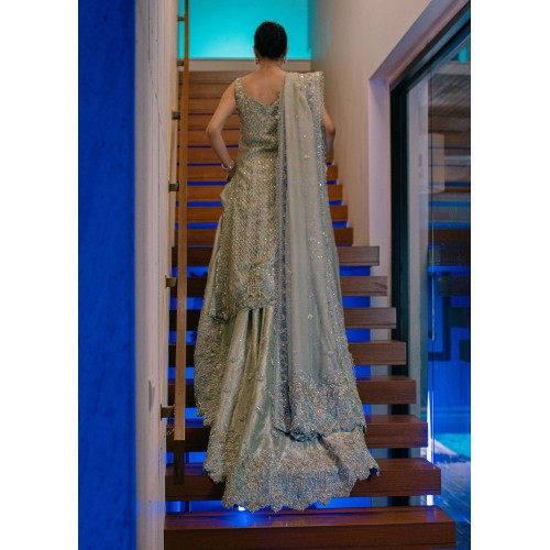 Ash Gray Scilla Lehenga