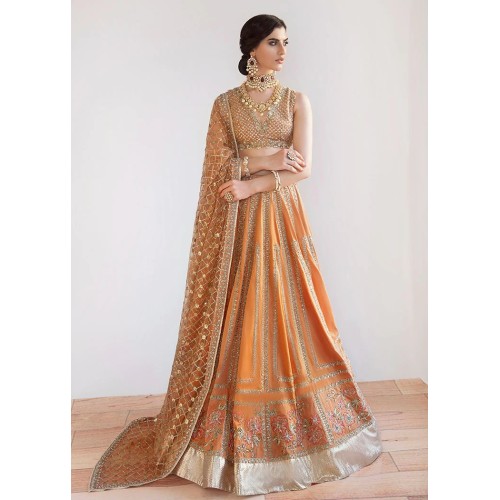Cadmium Orange Scilla Lehenga Choli