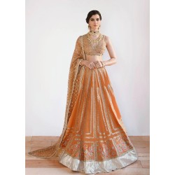 Cadmium Orange Scilla Lehenga Choli