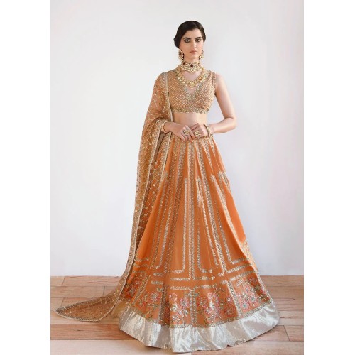 Cadmium Orange Scilla Lehenga Choli