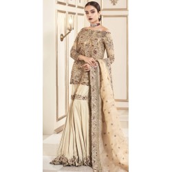 Dun Eggshell Marigold Gharara