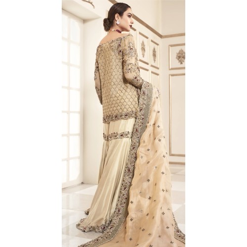 Dun Eggshell Marigold Gharara Dun Eggshell Marigold Gharara