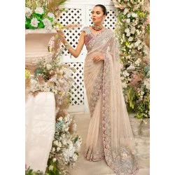 Light Champagne Crocus Saree