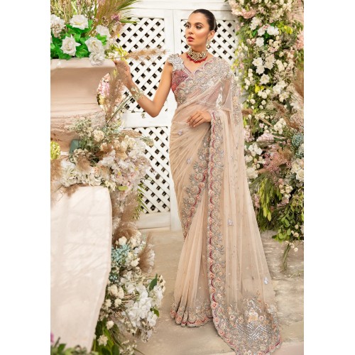 Light Champagne Crocus Saree
