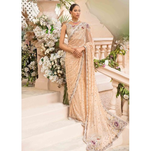 Deep Peach Crocus Saree Deep Peach Crocus Saree
