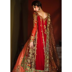 Amaranth Red Crocus Lehenga Choli