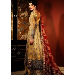 Taupe Gold Crocus Lehenga