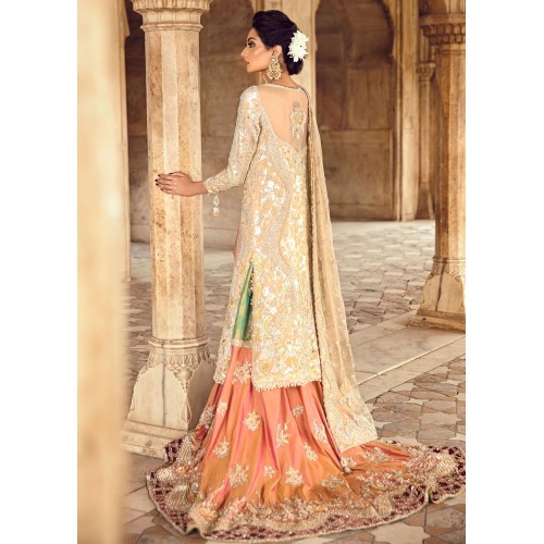 Peach Puff Crocus Lehenga