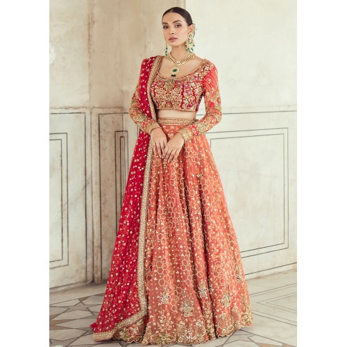 Cardina Red Crocus Lehenga Choli Cardina Red Crocus Lehenga Choli