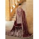 Antique Ruby Crocus Lehenga