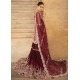 Antique Ruby Crocus Lehenga