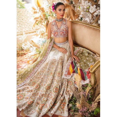 Dark Candy Apple Red Crocus Lehenga Choli