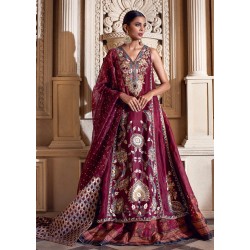 Claret Crocus Lehenga