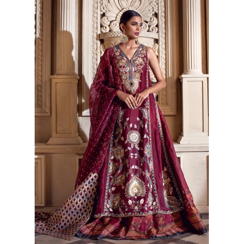 Claret Crocus Lehenga