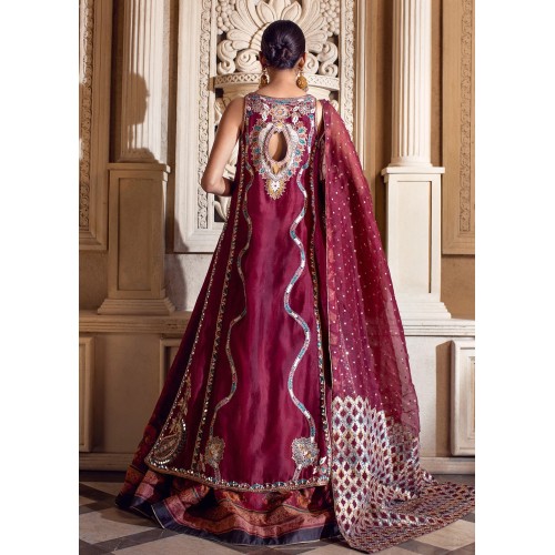 Claret Crocus Lehenga