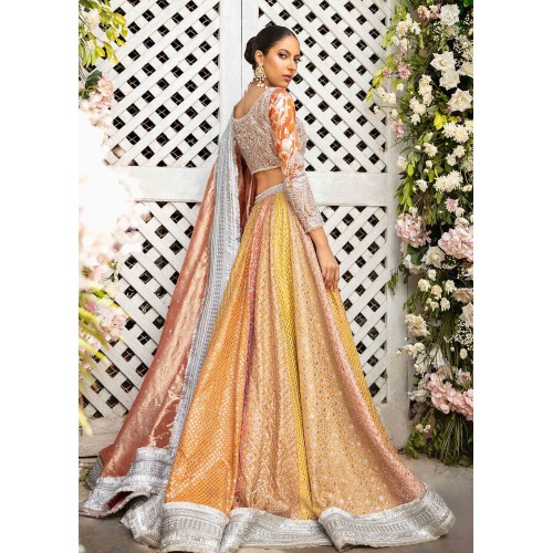 Cadmium Orange Crocus Lehenga Choli