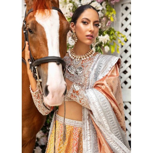 Cadmium Orange Crocus Lehenga Choli
