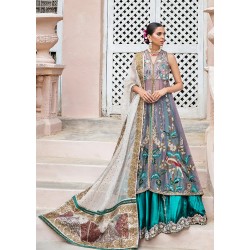 Violet Tulip Crocus Lehenga
