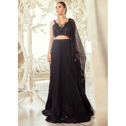 Black Crocus Lehenga Choli