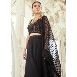 Black Crocus Lehenga Choli Black Crocus Lehenga Choli