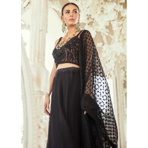 Black Crocus Lehenga Choli