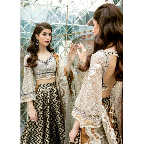Antique White Crocus Lehenga Choli Antique White Crocus Lehenga Choli