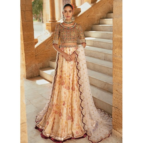 Antique Ruby Crocus Lehenga Choli