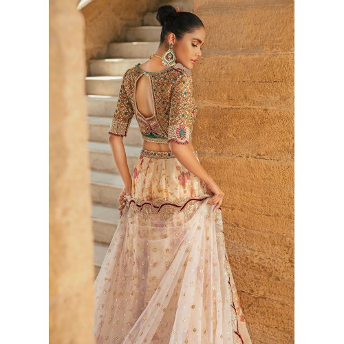 Antique Ruby Crocus Lehenga Choli