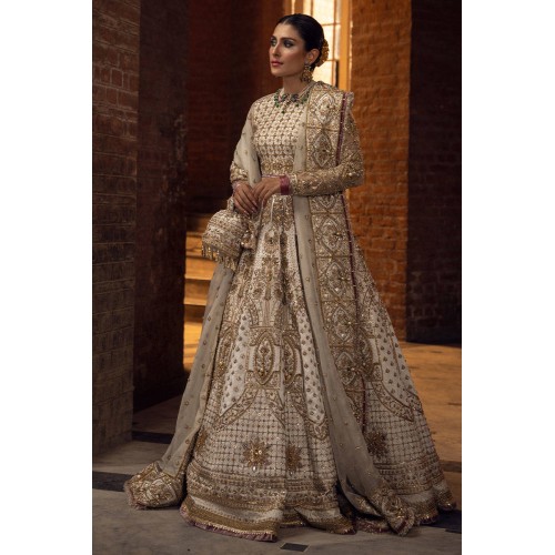 Splashed White Monarch Lehenga Choli
