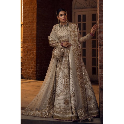 Splashed White Monarch Lehenga Choli