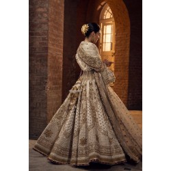 Splashed White Monarch Lehenga Choli