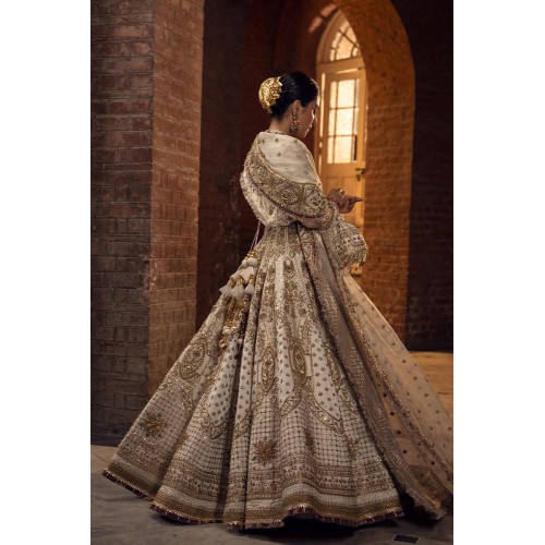 Splashed White Monarch Lehenga Choli