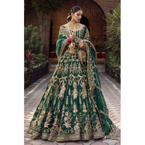 Bottle Green Monarch Gown