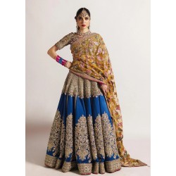 Electric Blue Marsh Lehenga Choli