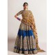 Electric Blue Marsh Lehenga Choli Electric Blue Marsh Lehenga Choli
