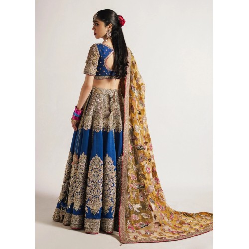 Electric Blue Marsh Lehenga Choli Electric Blue Marsh Lehenga Choli