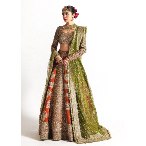 Dark Pastel Red Marsh Lehenga Choli