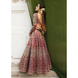 Fire Engine Red Marsh Lehenga Choli