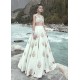 Splashed White Marsh Lehenga Choli
