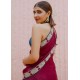 Burgundy Gold Marsh Saree