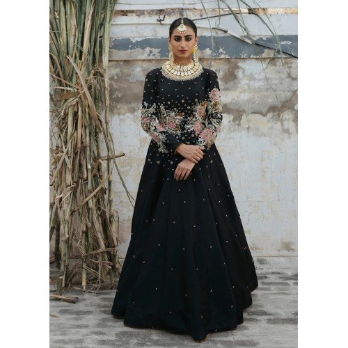 Black Floral Marsh Gown
